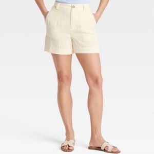 NWT A New Day High-Rise Flat-Front Chino Shorts Size 8